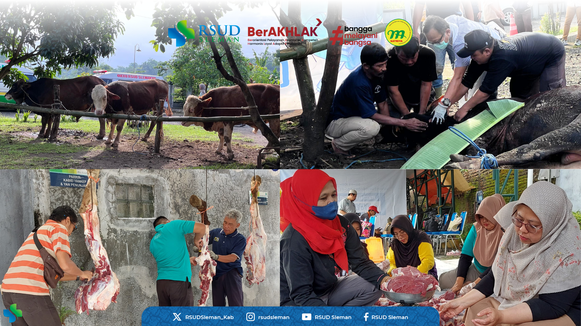 Bagikan 740 Paket Daging, RSUD Sleman Laksanakan Penyembelihan Hewan Kurban